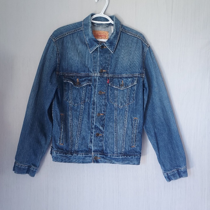 Levi's 70507 Standard Trucker Jean Jacket Button Blue 100% Cotton Men Medium