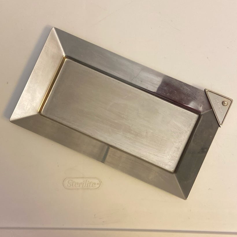 MIKIMOTO International Pearl Accent Stainless Jewelry Tray Trinket Dish Plate