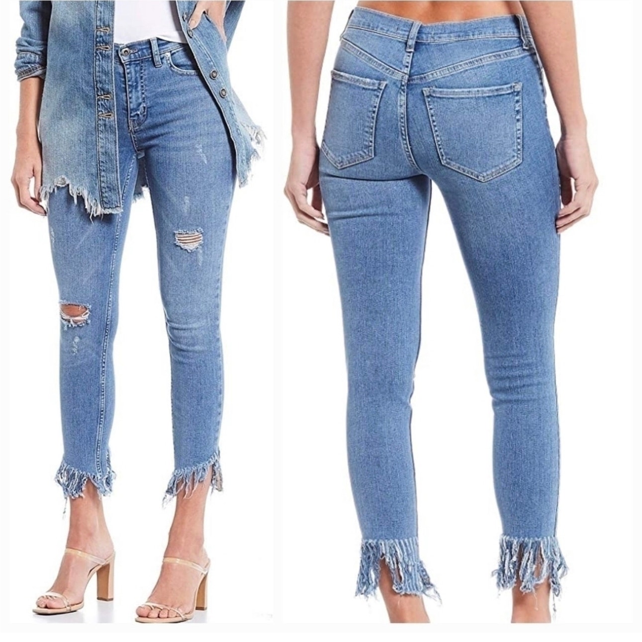 We the Free FREE PEOPLE Womens jeans distressed raw Size 28