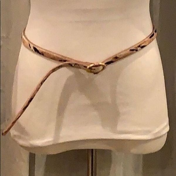 Talbots calf hair skinny belt sz small