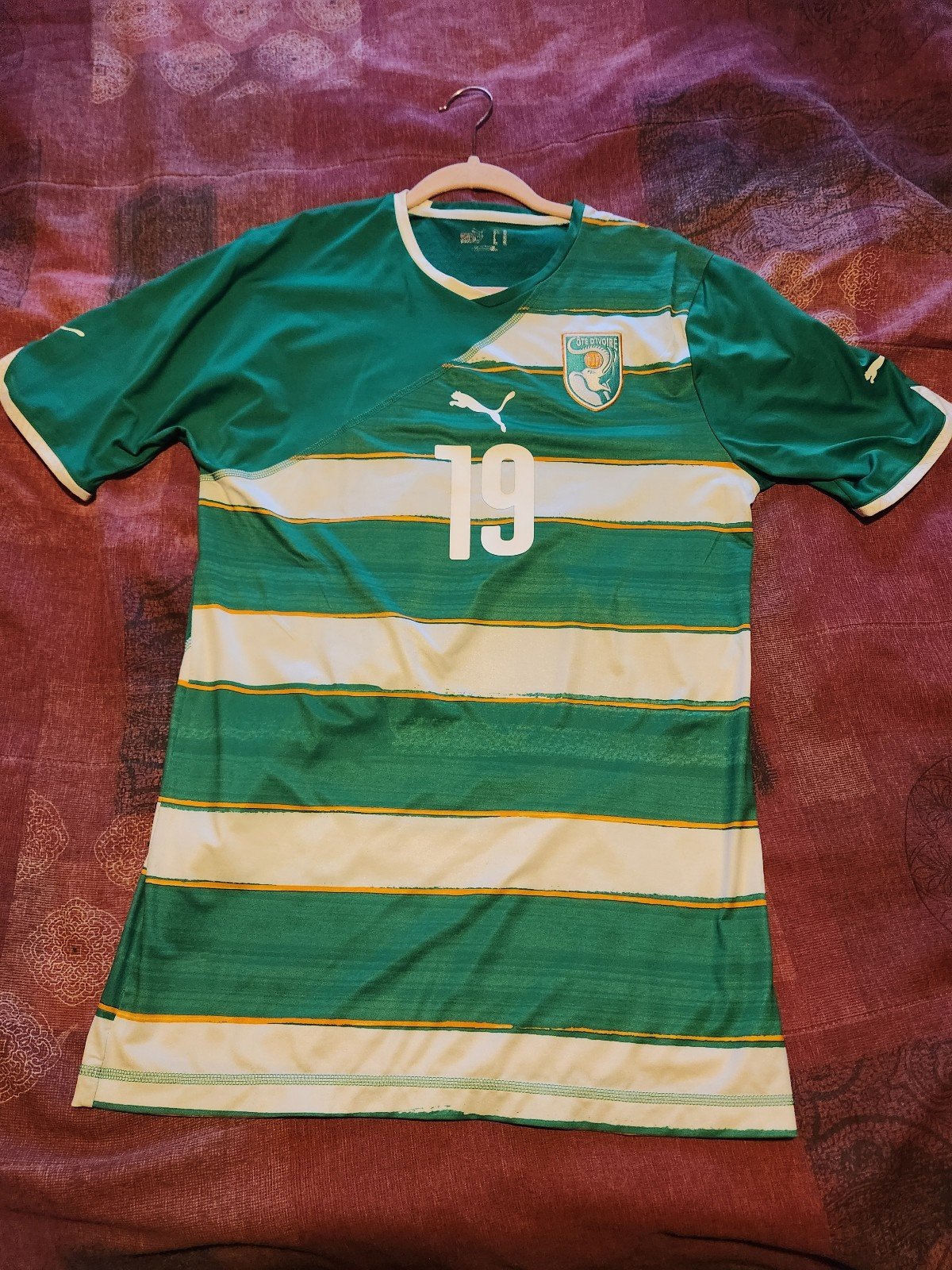 Ivory Coast 2010/2011 Player Issue Toure Away Soccer Jersey Size XL