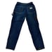 VTG 90s Machine Patchwork Jeans 36x34 Y2K Hip Hop Baggy Carpenter Faux Leather