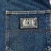 VTG 90s Machine Patchwork Jeans 36x34 Y2K Hip Hop Baggy Carpenter Faux Leather