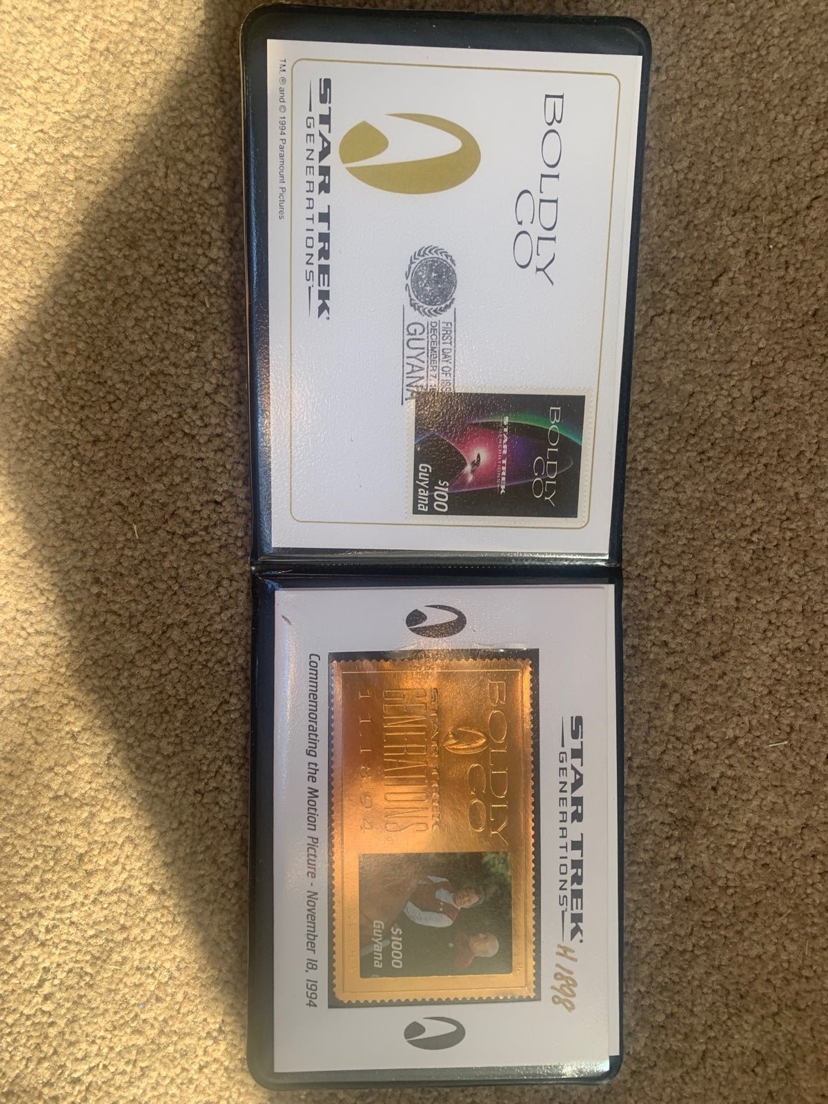 1994 Star Trek Gold Stamp Wallet Set
