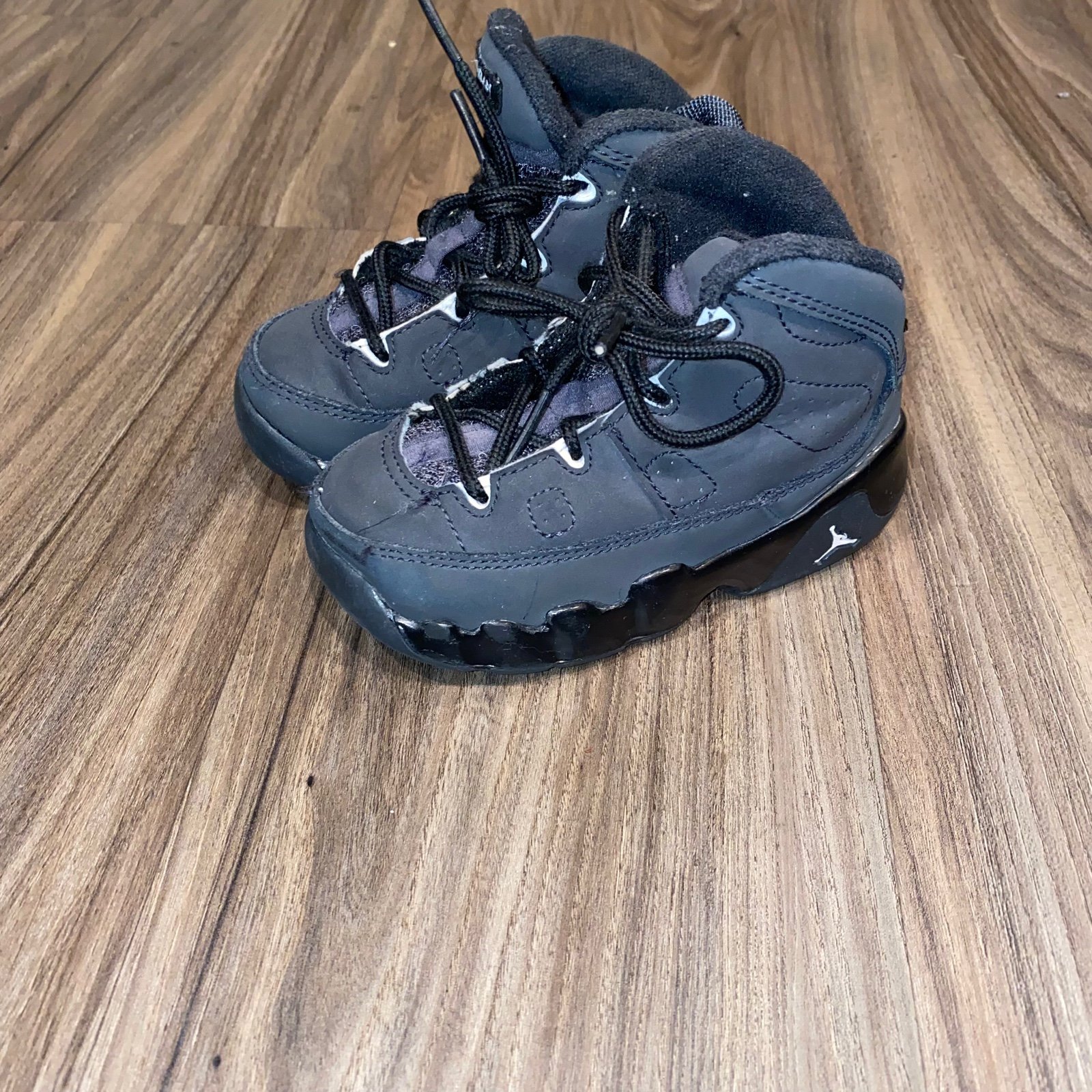 Jordan Retro 9 Toddler Anthracite 401812-013 Black Lace Up Sneaker Shoes Size 6c