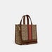 NWT coach Dempsey Tote 22 In Signature Jacquard With Stripe And Coach Patch