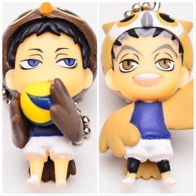Haikyu Keiji & Bokuto figure straps x2