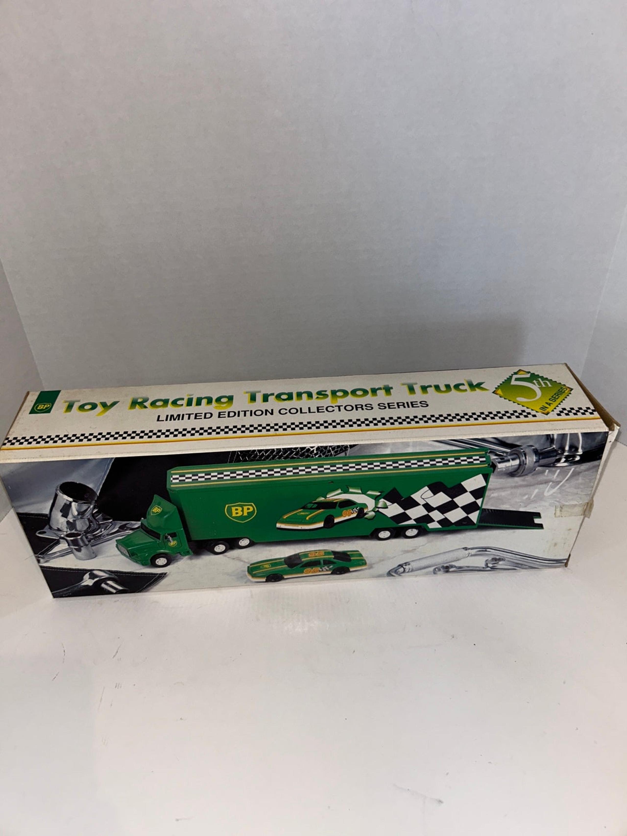 NIB 1995 Vintage BP Toy Racing Transport Truck W/ Car Limited Edition