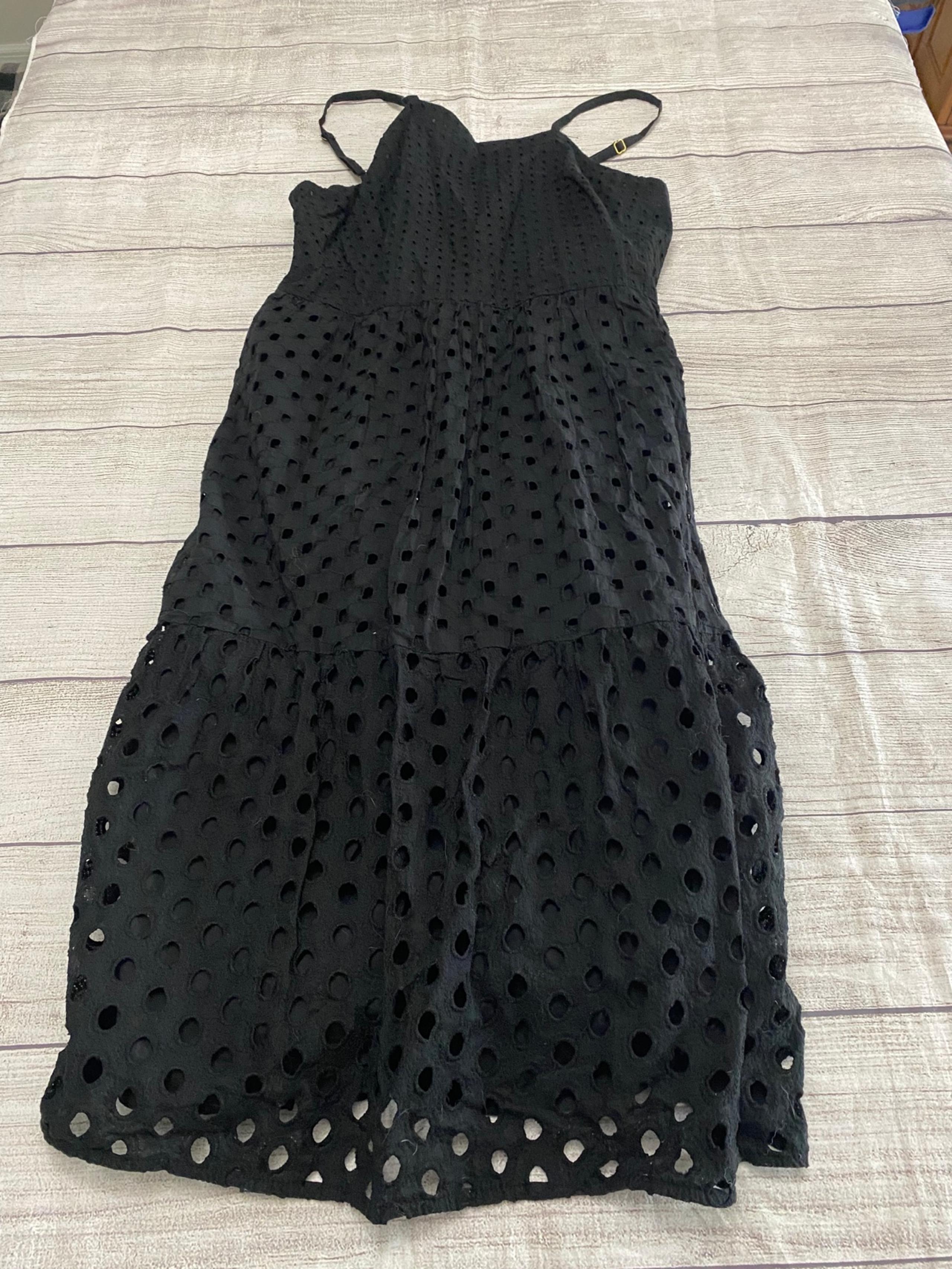 Ann Taylor Loft Black Spaghetti Strap Dress Womens 4.