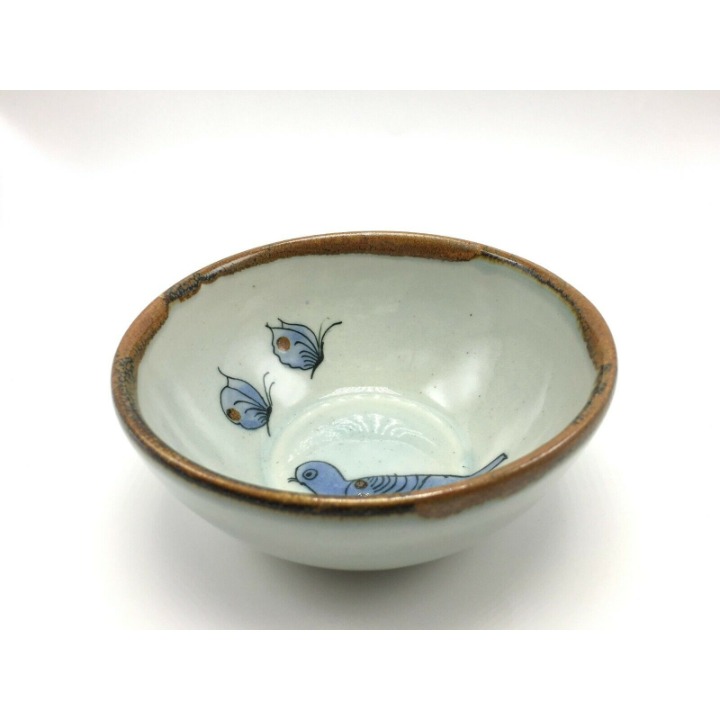 KEN EDWARDS Mexican TONALA POTTERY Stoneware - 6 Coupe Cereal Bowl - Signed