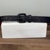 Joan & David Black Leather Lizard Belt Leather Braided Buckle Womans Size Medium