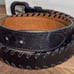 Joan & David Black Leather Lizard Belt Leather Braided Buckle Womans Size Medium