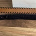 Joan & David Black Leather Lizard Belt Leather Braided Buckle Womans Size Medium