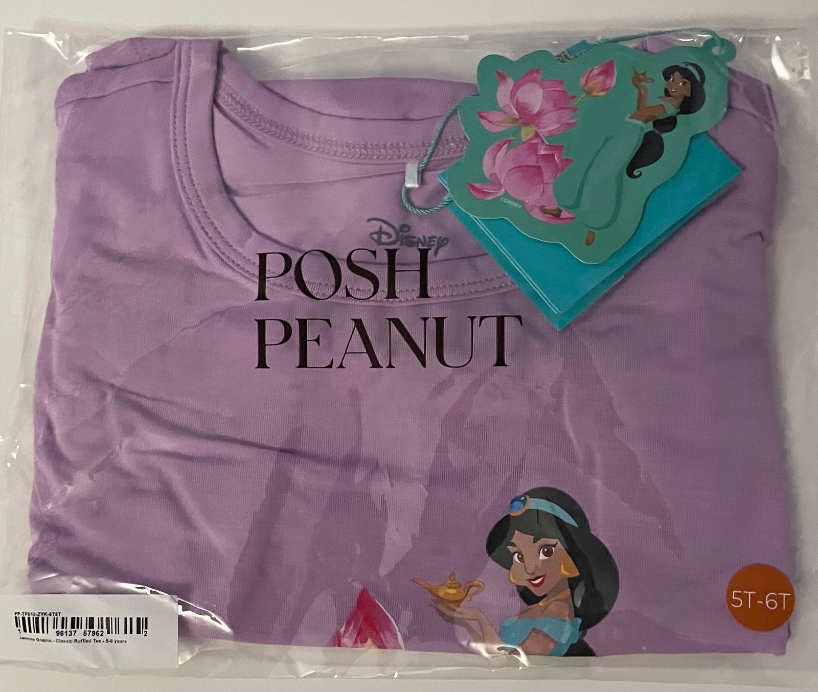 Bundle Posh Peanut Disney Princess Jasmine Ruffled Graphic Tee & Shorts 5/6