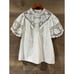 Ulla Johnson Sofia crochet-panel linen blouse Size 8