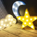 Decorative LED Crescent Moon Cloud and Star Night Lights