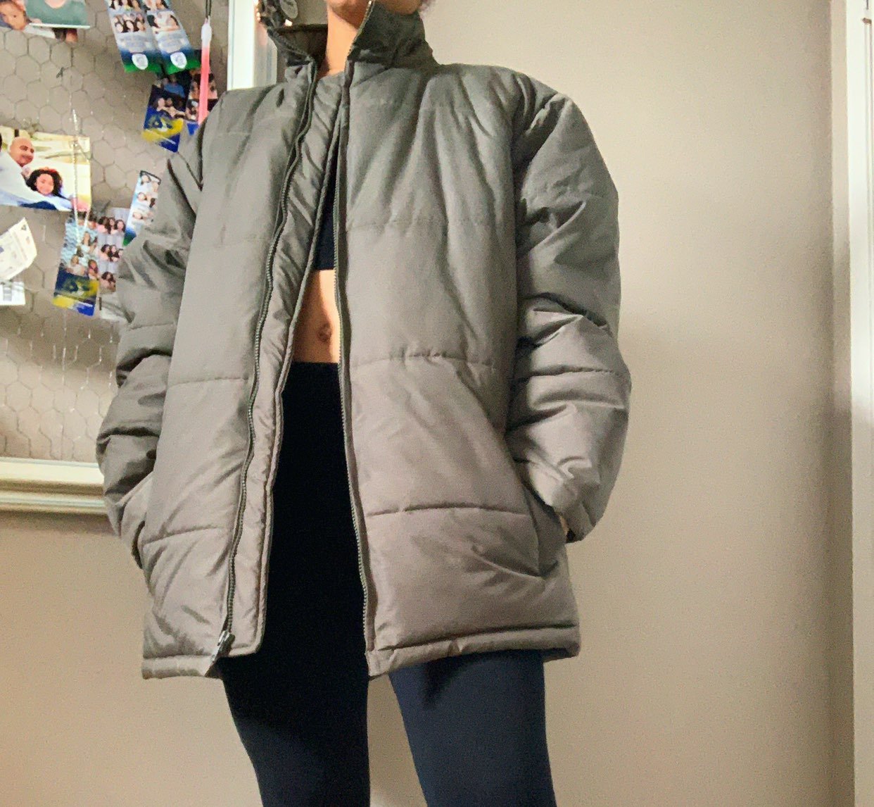 Grey Oversized Raincoat