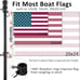 Boat Flag Pole Kit 2Pack, 12 x 18 Embroidered American Flag for Boat with Pole,
