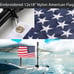 Boat Flag Pole Kit 2Pack, 12 x 18 Embroidered American Flag for Boat with Pole,