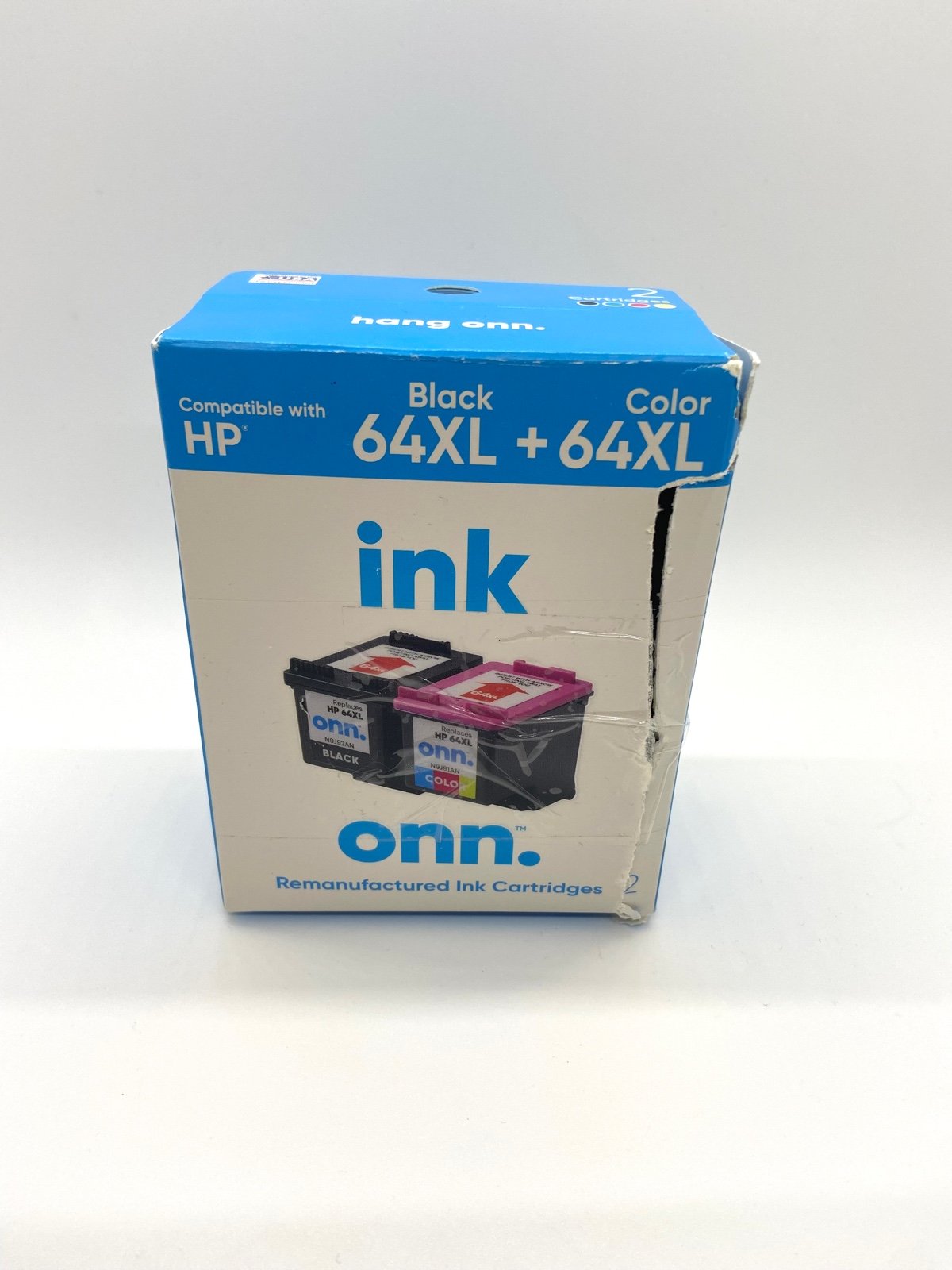 onn. Remanufactured Ink Cartridges, compatible with HP 64XL Black/ 64XL Color