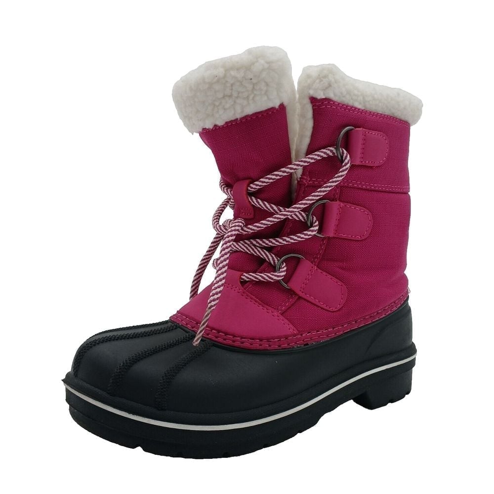 Cat & Jack Rolane Duck Boots Water Resistant Pink Black Kids Size US 2