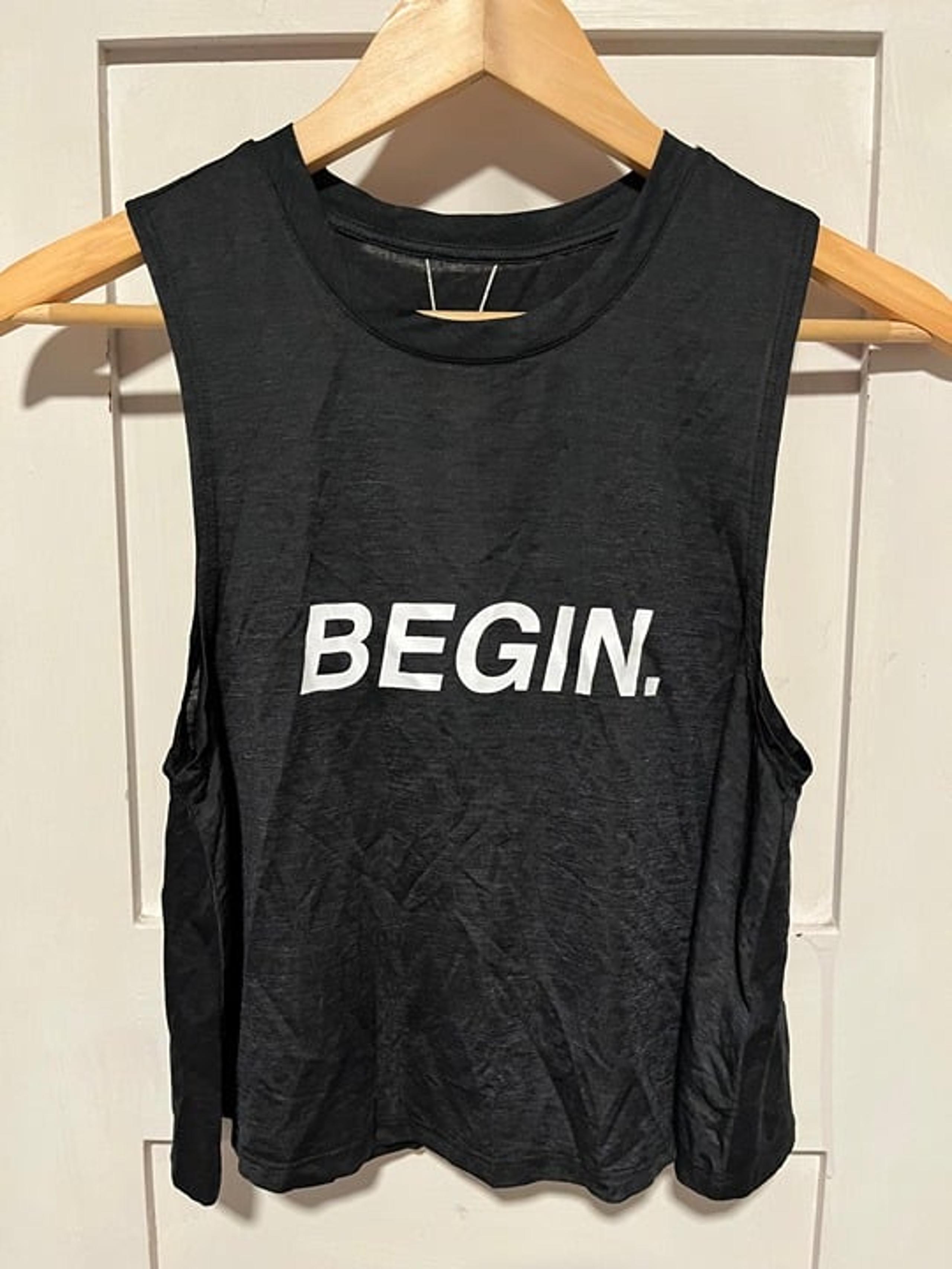 NWT Spiritual Gangster 'Begin Active Crop Tank' Black Sz XS