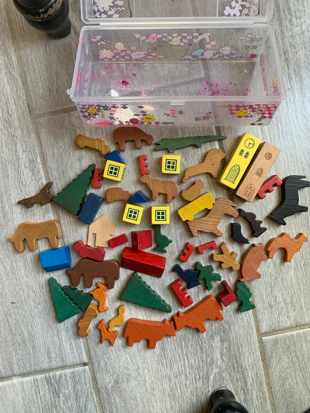 VINTAGE LORENZ Nr.414-5181 TOWN WOODEN EDUCATIONAL TOYS f9