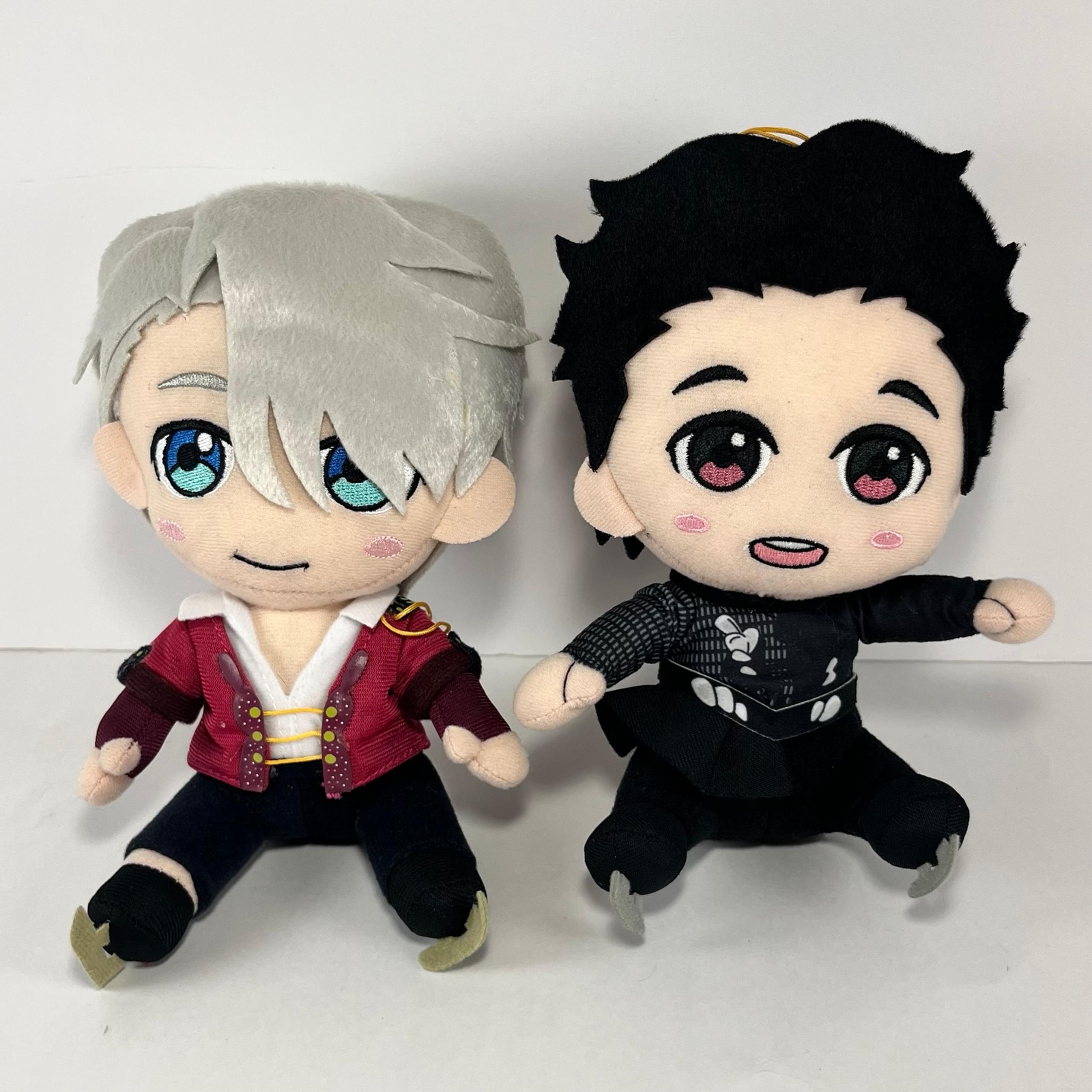Yuri On Ice Plush Doll Set Of 2- Yuri & Victor Sitting 8” Great Eastern