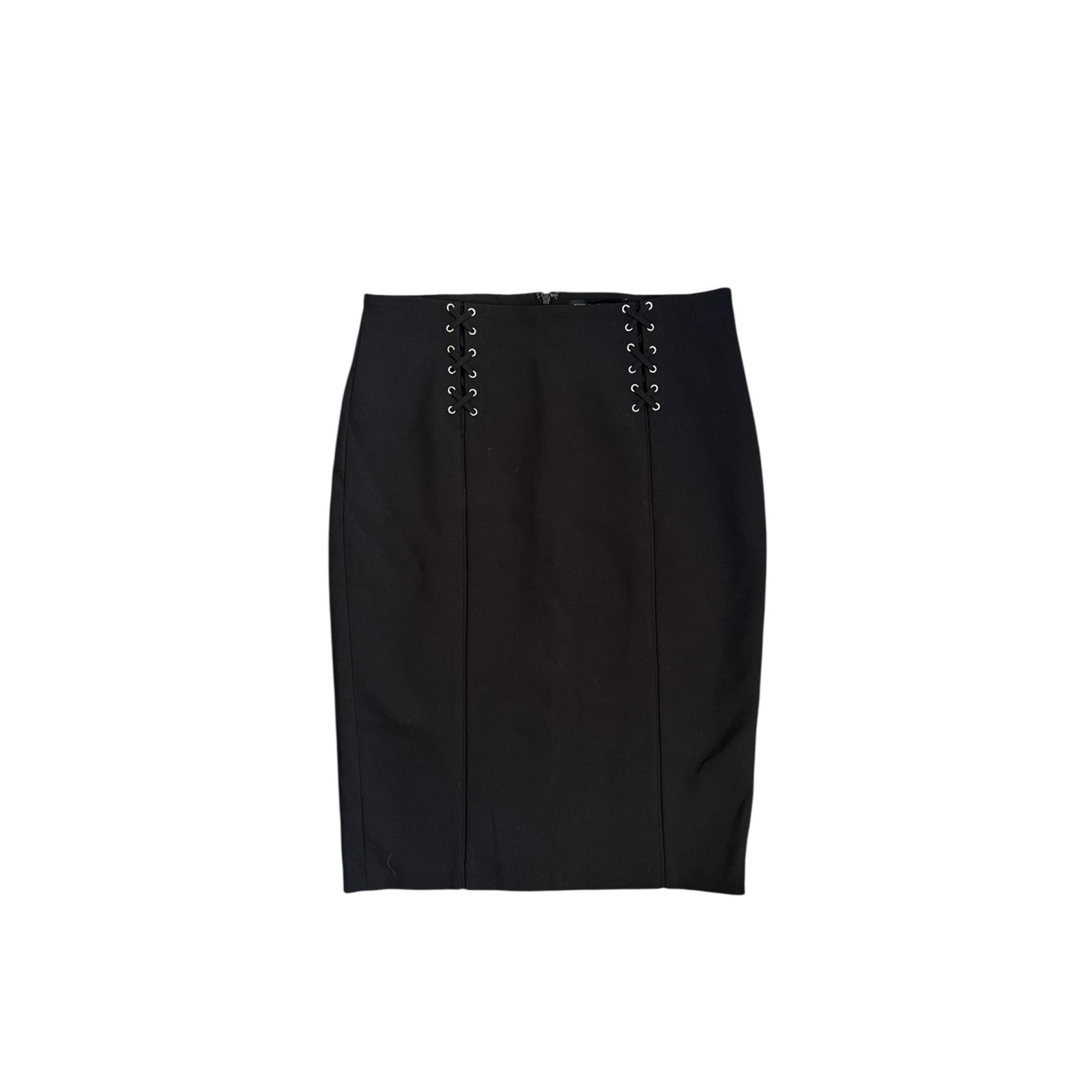 White House Black Market Women’s Lace Front Pencil Skirt Black 14 NWT