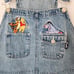 Vintage'90s Disney Winnie the Pooh Embroidered Denim Overalls Shortalls 26/28W