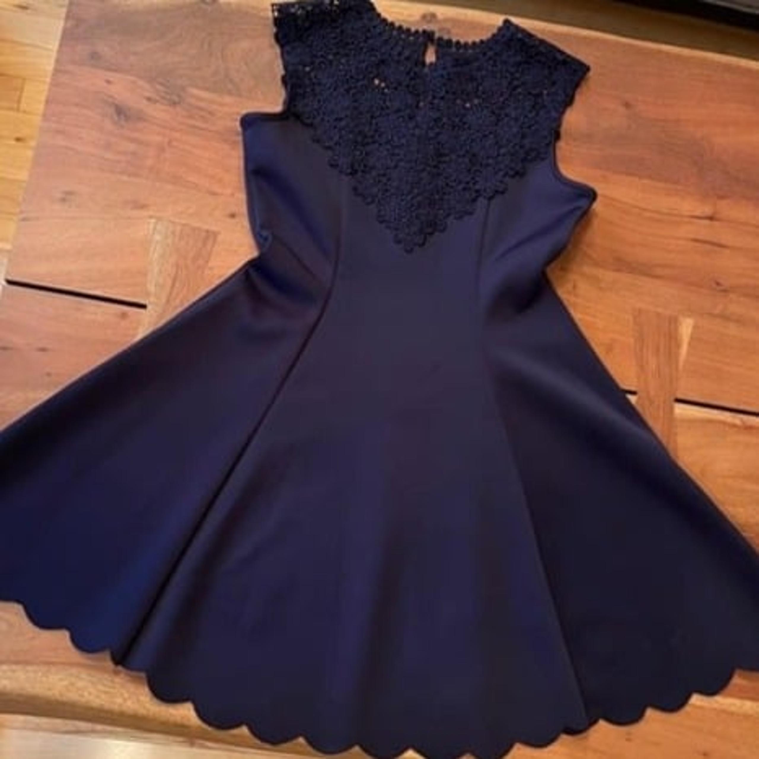 Rare Editions Navy Blue Lace Skater Dress, Girls Size 14 - NWOT