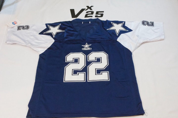 Men's Dallas Cowboys Emmit Smith Blue Throwback Jersey Size Large