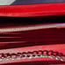 PRADA WALLET RED PURSE WITH CHAIN