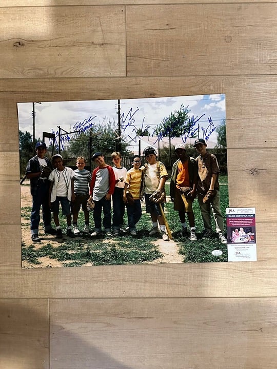The Sandlot Autograph Signed 8 Cast Members Inscribed 16x20 Photo JSA