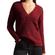 NWT TED BAKER LONDON WOOL Blend Jackeiy V Neck Top Sweater Eyelet Size 3