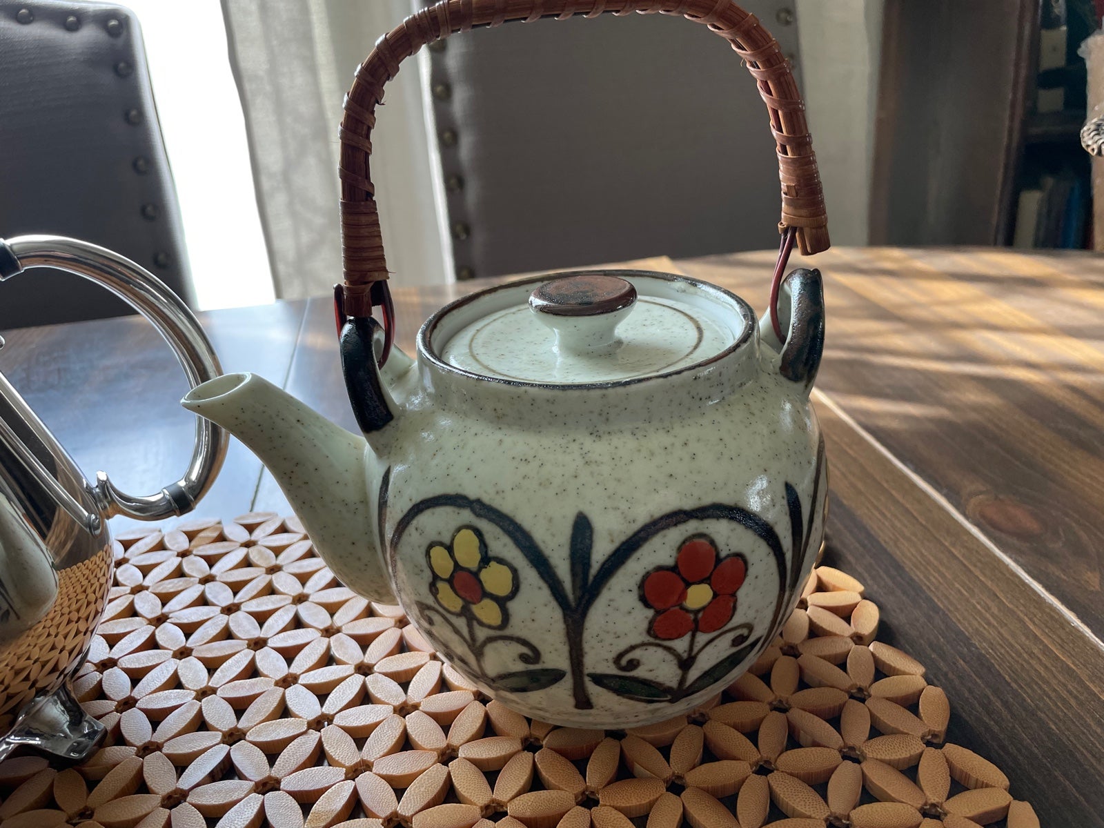 Vintage Stoneware Tea Pot