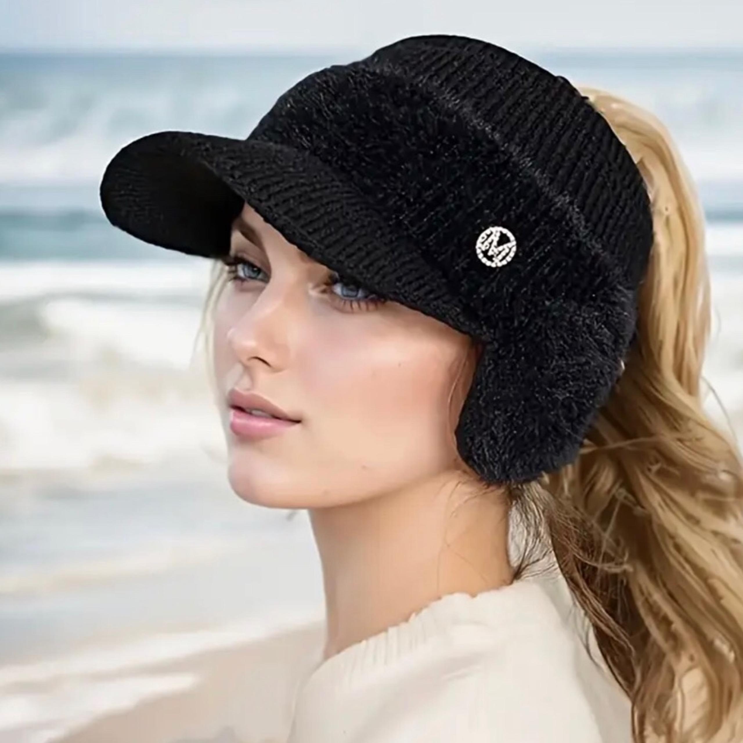 CarrKen Cozy Knit Beanie with Ear Flaps - Stretch Fit, Windproof & Warm Winter H