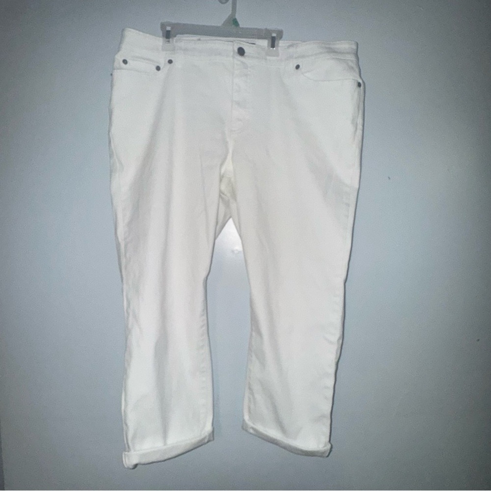 Ralph Lauren Jean Co. women's classic straight cropped White Jeans Pants Size