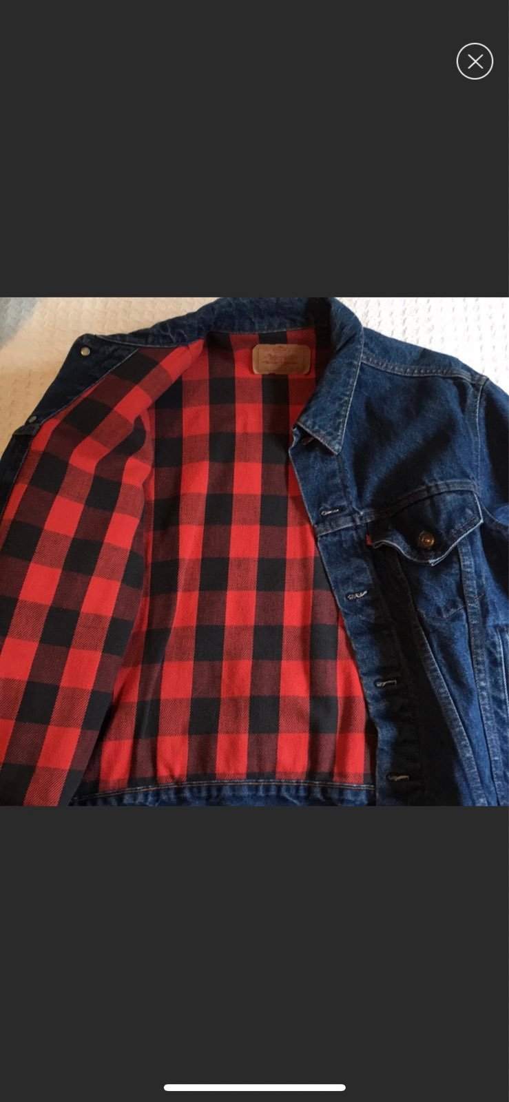 Flannel levis jacket