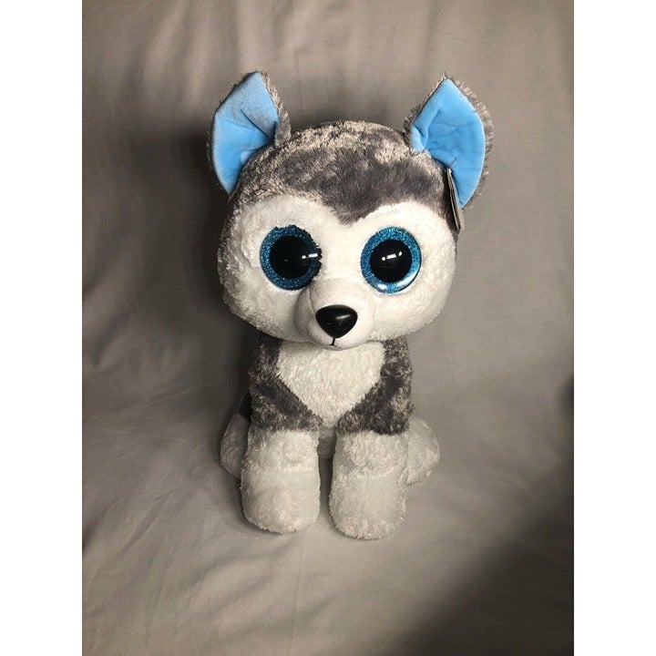 LARGE TY Beanie Boos SLUSH the Husky LARGE 17 inch NWTs Boo Toy 37069 Plush