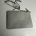 LK Bennett Rachel Leather Pouch Crossbody Mist Gray Chain Purse