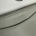 LK Bennett Rachel Leather Pouch Crossbody Mist Gray Chain Purse