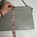 LK Bennett Rachel Leather Pouch Crossbody Mist Gray Chain Purse