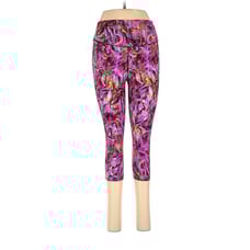 LULULEMON ATHLETICA Hyper Flow Pink Multi Base Pace HR Crop 17 Leggings - US 6