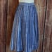 Vintage 1960s Skirt, Blue and Silver Full Pleated Skirt