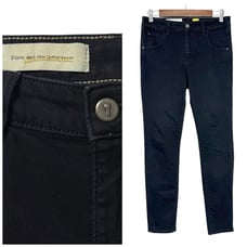 Anthropologie x Pilcro And The Letterpress 28 Black High Rise Superscript Jeans
