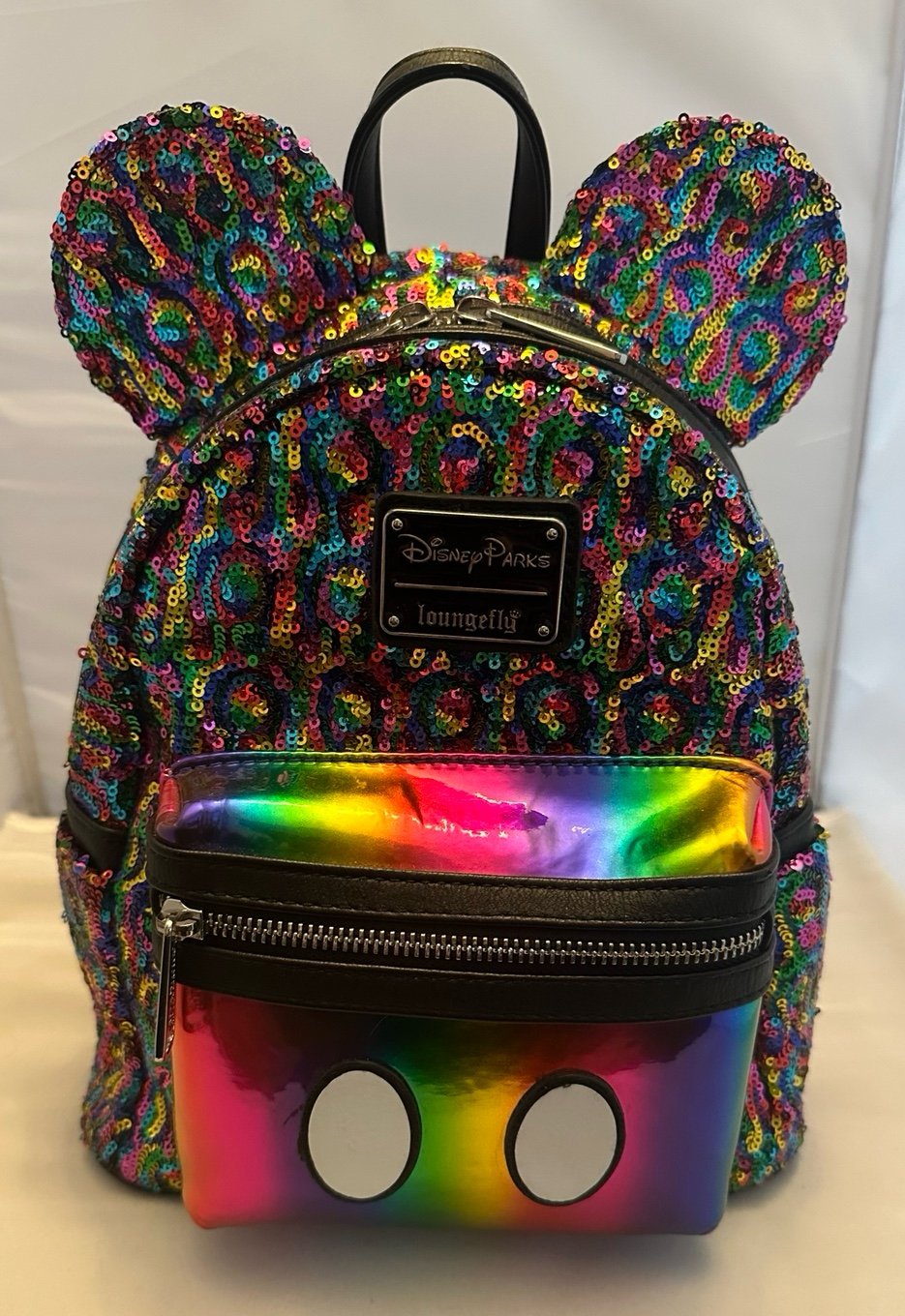 Loungefly Disney Parks Rainbow Sequin mini Backpack