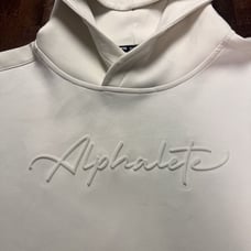 Alphalete Cropped Hoodie Women's Size Medium White Logo Athletic Workout