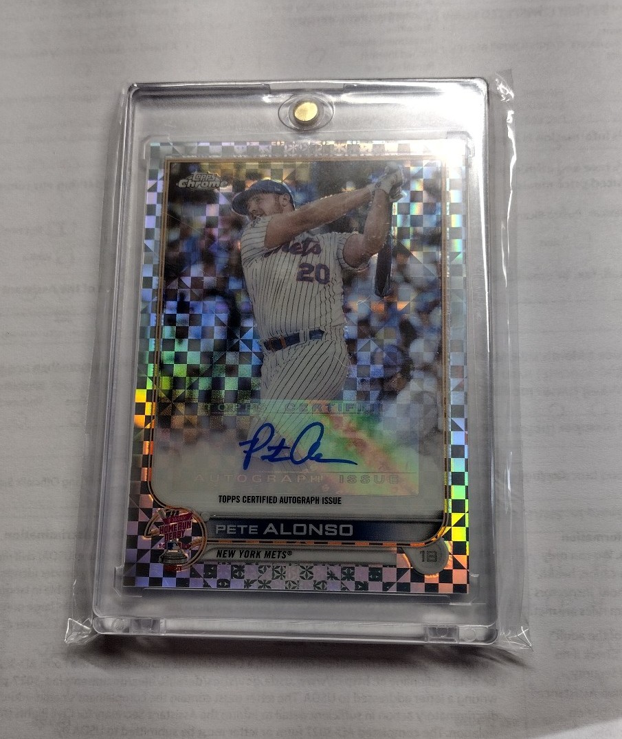 Topps chrome update Pete Alonso xfractor auto /125