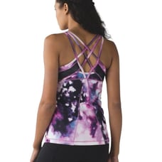 EUC Lululemon Strap It Like It's Hot Tank Blooming Pixie Multi/Black Bra Tank 6
